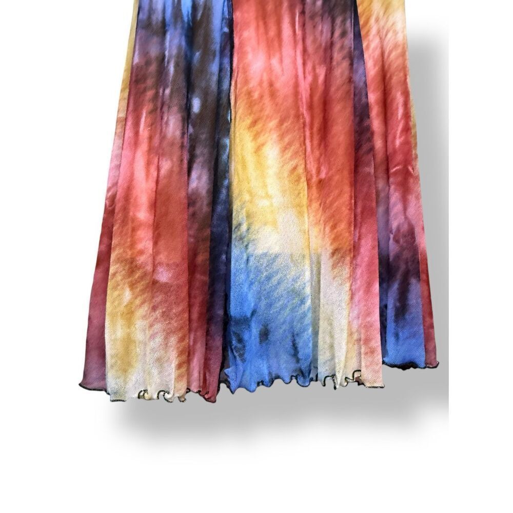 Petit Pois by Viviana G Women’s Small Midi Skirt Tie-Dye Lined Stretch Nylon - Picture 3 of 7